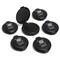 6 Pack Mini Black Fingerprint Ink Pads for Notary Supplies, Thumb Print Stamps Kit (2 x 2.3 In)